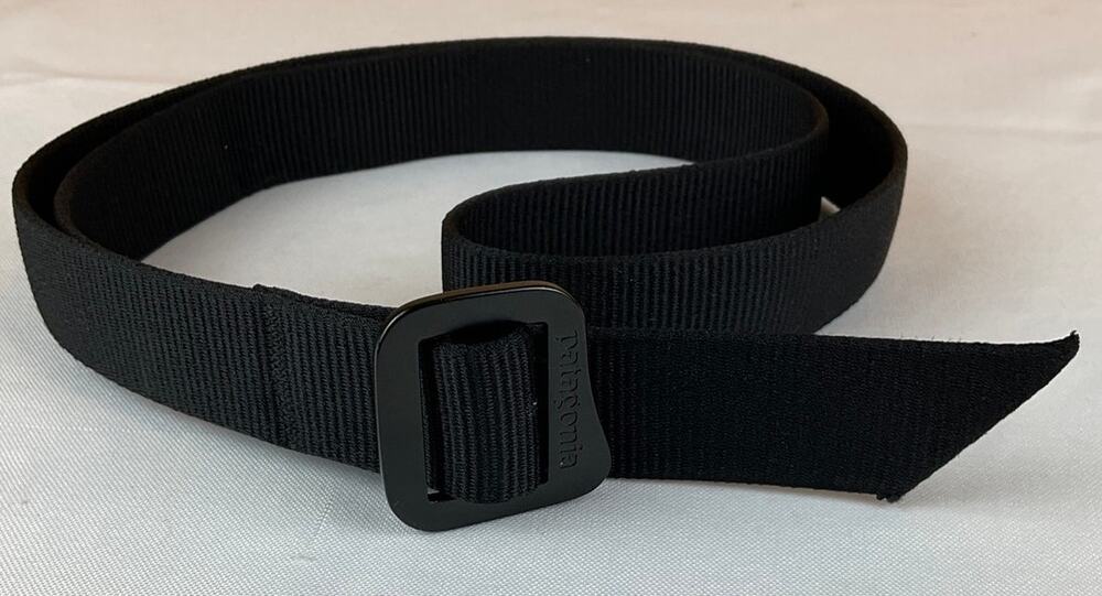 Patagonia Friction Belt Black Mountain Skyline Web Belt Black Buckle 42"
